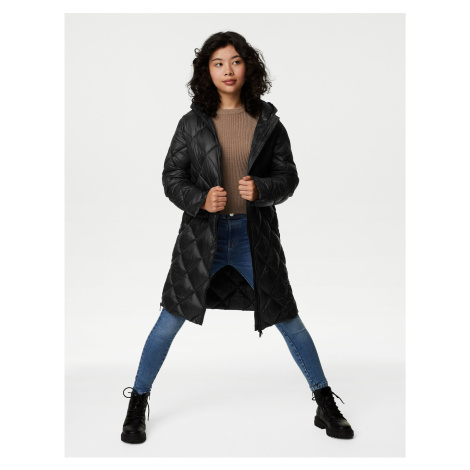 Černý holčičí prošívaný kabát Marks & Spencer