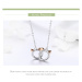 Stříbrný náhrdelník propletené kočky SCN252 LOAMOER