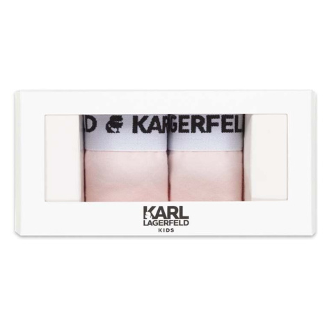 Dětské kalhotky Karl Lagerfeld 2-pack růžová barva