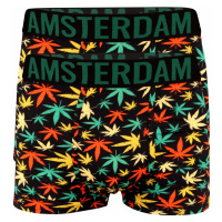 Amsterdam leaf měkké pánské boxerky AMS-006 2 kusy vícebarevná