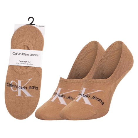 Calvin Klein dámské hnědé ponožky