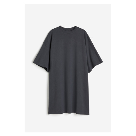 H & M - Oversized tričkové šaty - šedá H&M