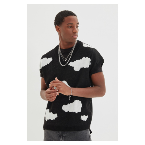 Trendyol Black Men's Oversize Cloudy Sweater