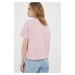 Bavlněné tričko Marc O'Polo DENIM růžová barva