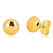 Náušnice v 9K žlutém zlatě - zrcadlově lesklý kroužek s jemně vypouklým povrchem