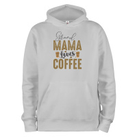 DOBRÝ TRIKO Mikina s potiskem Grand Mama loves COFFEE