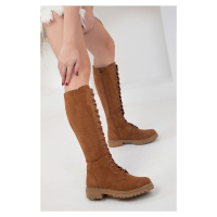 Soho Tan Women's Suede Boots 15255