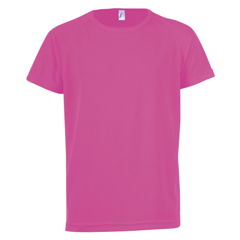 SOĽS Sporty Kids Dětské funkční triko SL01166 Neon pink 2 SOL'S