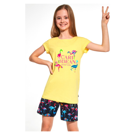 Dívčí pyžamo Cornette Caribbean Young Girl Žlutá