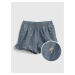 GAP Dětské kraťasy chambray ruffle pull-on shorts - Holky