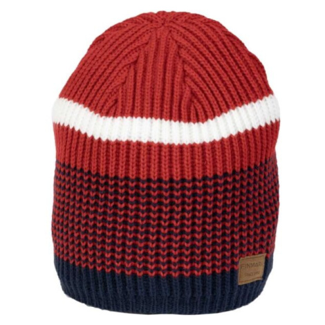 Finmark WINTER HAT Zimní pletená čepice, červená, velikost