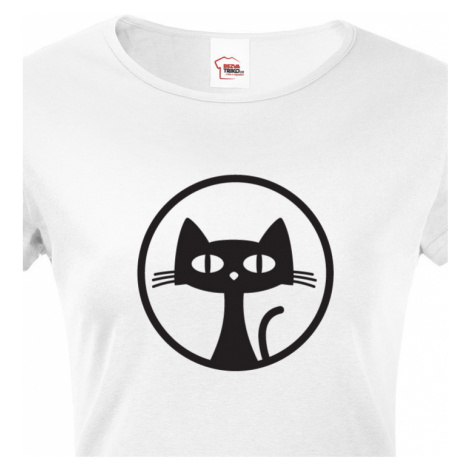 Dámské tričko s kočkou - stylový dárek pro milovníky koček BezvaTriko