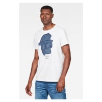 G-STAR T-shirt - Graphic 10 r t s\s white-dark blue