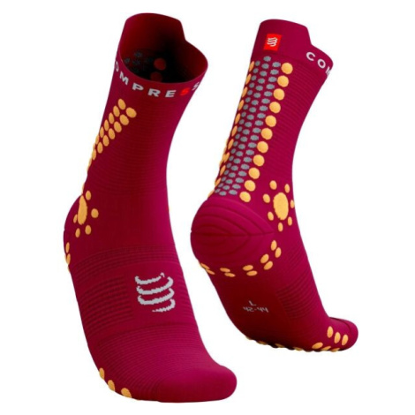 Compressport PRO RACING SOCKS v4.0 TRAIL Běžecké ponožky, červená, velikost
