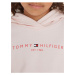 Světle růžová holčičí mikina s kapucí Tommy Hilfiger