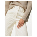 Krémové dámské široké manšestrové kalhoty Marks & Spencer