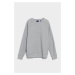 MIKINA GANT WAFFLE TEXTURE C-NECK GREY MELANGE