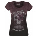 Five Finger Death Punch Big Skull Dámské tričko vínová