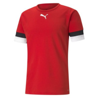 Puma TEAMRISE JERSEY TEE Pánské fotbalové triko, červená, velikost