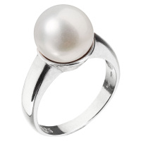 Evolution Group Stříbrný prsten s bílou říční perlou 25001.1