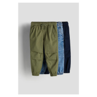 H & M - Kalhoty jogger 3 kusy - zelená