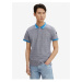 Modro-šedé pánské vzorované polo tričko Tom Tailor