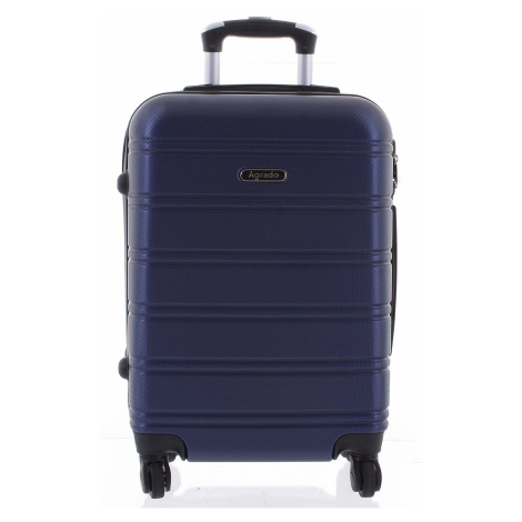 Kvalitní a elegantní pevný tmavě modrý cestovní kufr - Agrado Michael S modrá