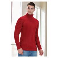 19295 Dewberry Turtleneck Mens Sweater-RED