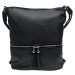 Střední černý kabelko-batoh 2v1 s třásněmi Nickie