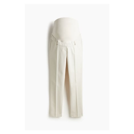 H & M - MAMA Elegantní kalhoty - bílá H&M