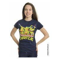 Želvy Ninja tričko, Distressed Group Girly, dámské