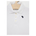 Dětské polo tričko Abercrombie & Fitch bílá barva