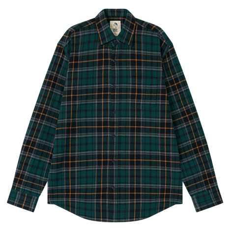 Pánská flanelová košile - Wolf & Wolfie K2551, zelená Barva: Zelená