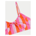 Oranžovo-růžové holčičí dvoudílné plavky se srdíčkovým potiskem Marks & Spencer