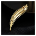 Éternelle Luxusní brož se zirkony Gracia Gold B7240-LXT0566B Zlatá