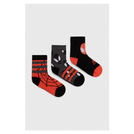 Dětské ponožky adidas Performance SPIDER-MAN 3-pack červená barva