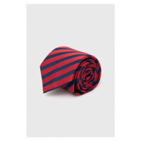 Kravata BOSS červená barva