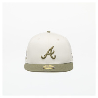 Kšiltovka New Era Atlanta Braves MLB White Crown 59FIFTY Fitted Cap Ivory/ New Olive