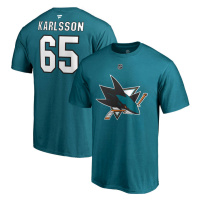 San Jose Sharks pánské tričko Erik Karlsson #65 Stack Logo Name & Number