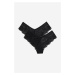 H & M - Krajkové kalhotky hipster 2 kusy - černá
