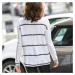 Blancheporte Pruhovaný pulovr se ženským výstřihem bílá/černá