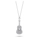 OLIVIE Stříbrný náhrdelník KYTARA 7692