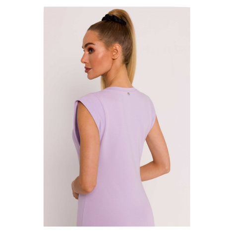 šaty s výřezem na fialové model 19660896 - Moe