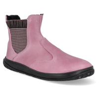 Barefoot dětské kotníkové boty Jonap - Igy chelsea růžové