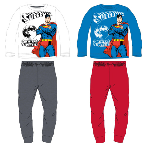 superman-licence Chlapecké pyžamo - Superman 5204302, bílá/ antracit kalhoty Barva: Bílá