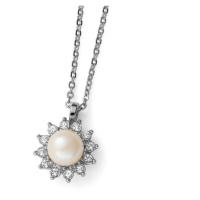 Oliver Weber Půvabný rhodiovaný náhrdelník s perličkou Rush 12265R