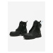 Černé dámské kožené kotníkové boty KARL LAGERFELD Terra Firma