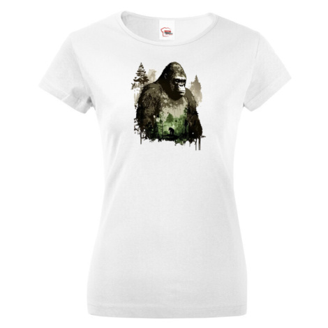 Dámské tričko s potiskem zvířat - Šimpanz BezvaTriko