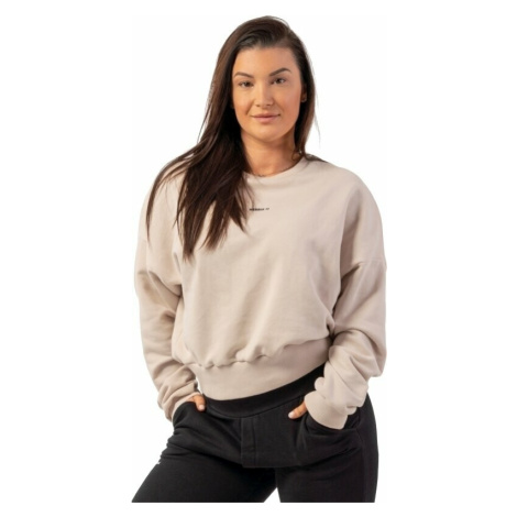 Nebbia Loose Fit Sweatshirt "Feeling Good" Cream Fitness mikina