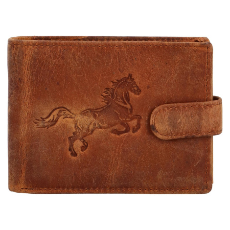 Pánská kožená peněženka Kůň Tristan, camel Delami